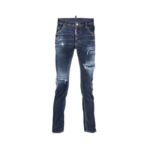 Distressed Tapered Leg Jeans