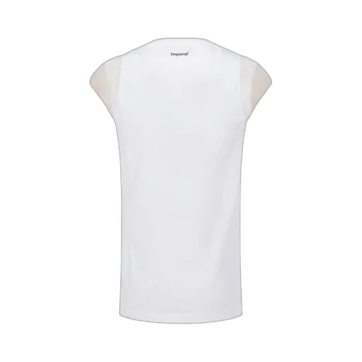 Slogan Print Cap Sleeved T-Shirt
