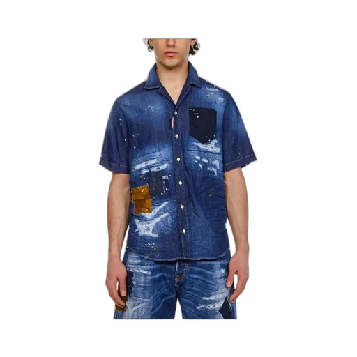 Short-Sleeved Denim Shirt