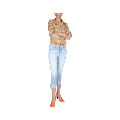 Woven Floral Print Long-Sleeved Shirt