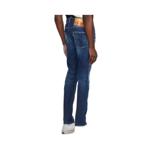 Distressed Straight-Leg Jeans
