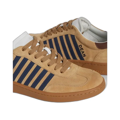 Stripe Pattern Low-Top Sneakers