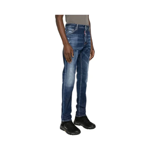 Distressed Straight-Leg Jeans