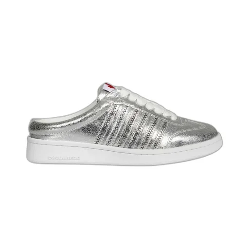 Metallic-Effect Slip-On Sneakers
