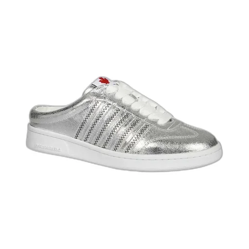 Metallic-Effect Slip-On Sneakers