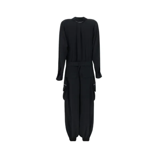 Long-Sleeved Cargo Jumpsuit