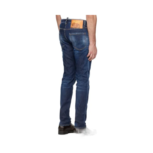 Distressed Straight-Leg Jeans