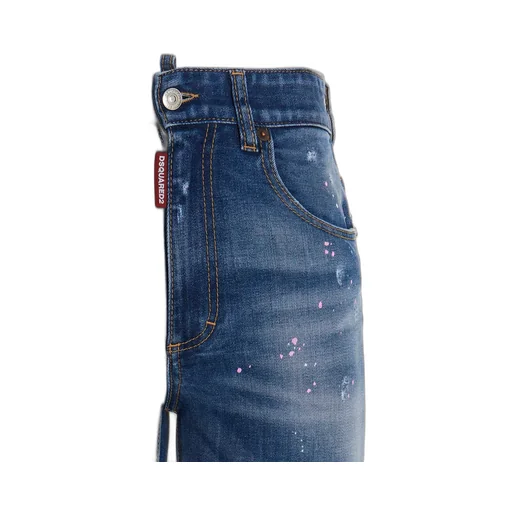 Logo Plaque High-Rise Cropped Jeans