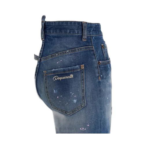 Logo Plaque High-Rise Cropped Jeans