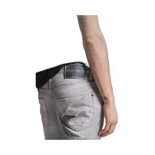 Distressed Straight-Leg Jeans