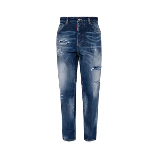 Distressed High-Waisted Jeans