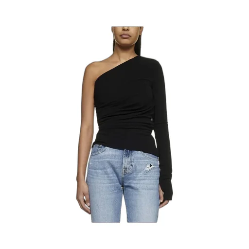 One-Shoulder Long-Sleeve Top