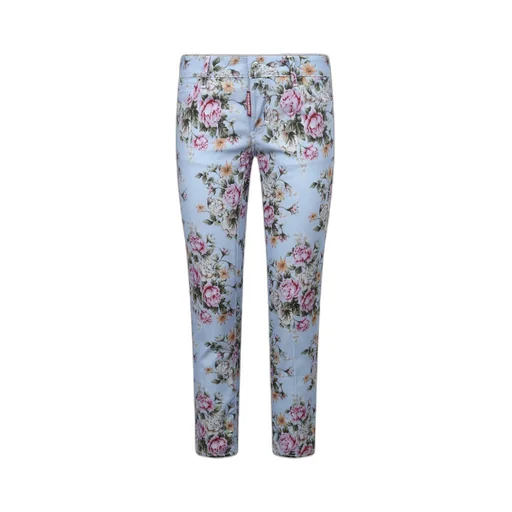 Floral Print Cropped Trousers