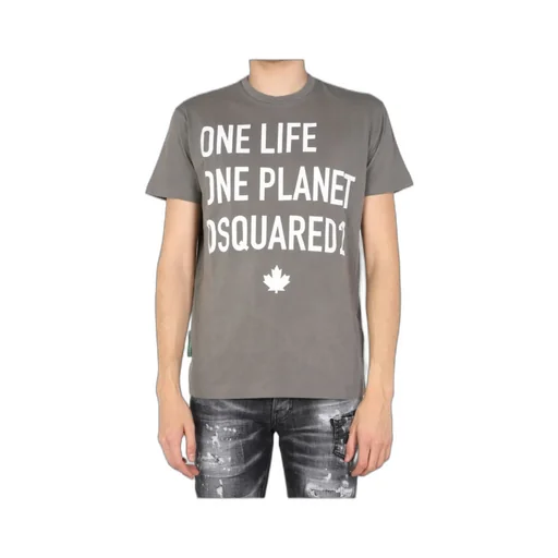 Slogan Print Crewneck T-Shirt