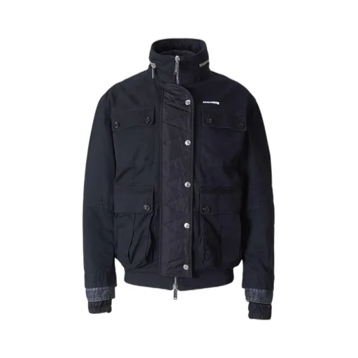 Logo Printed Quilted Jacket