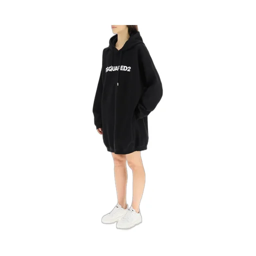Logo Printed Hoodie Dress