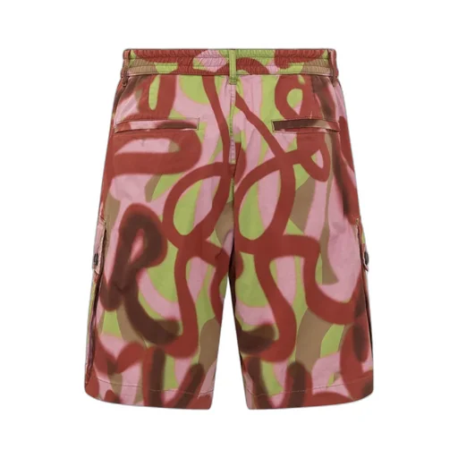 Abstract Print Cargo Shorts