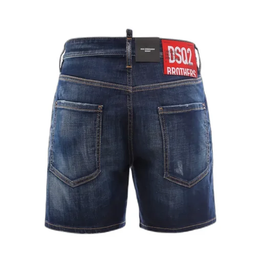 Loose-Fit Distressed Denim Shorts
