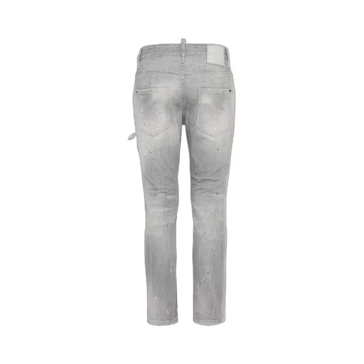 Distressed Straight-Leg Jeans