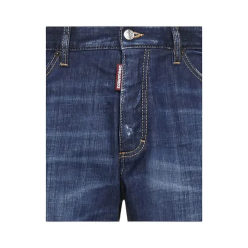 Loose-Fit Distressed Denim Shorts