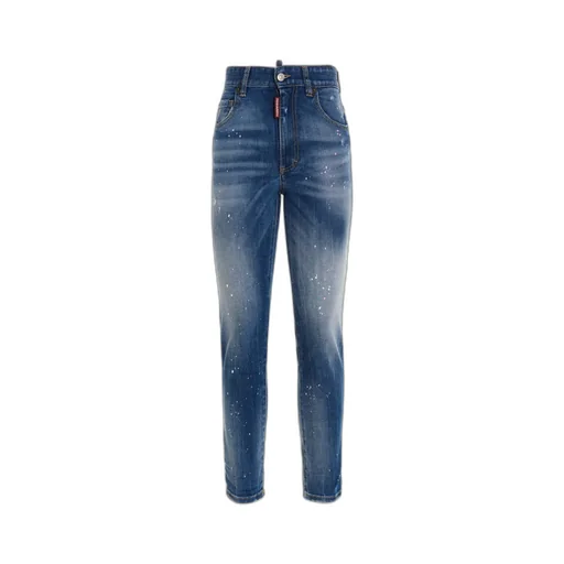 Logo Plaque High-Rise Cropped Jeans