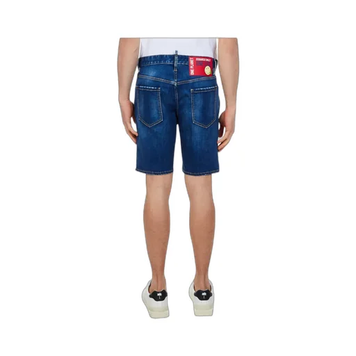 Smiley-Patch Denim Shorts