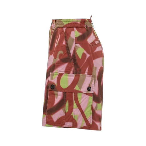 Abstract Print Cargo Shorts