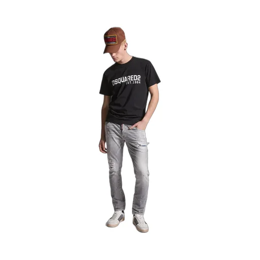Distressed Straight-Leg Jeans