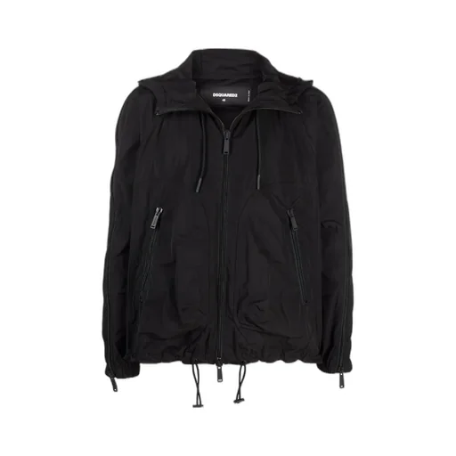 Zipped-Sleeves Hooded Jacket