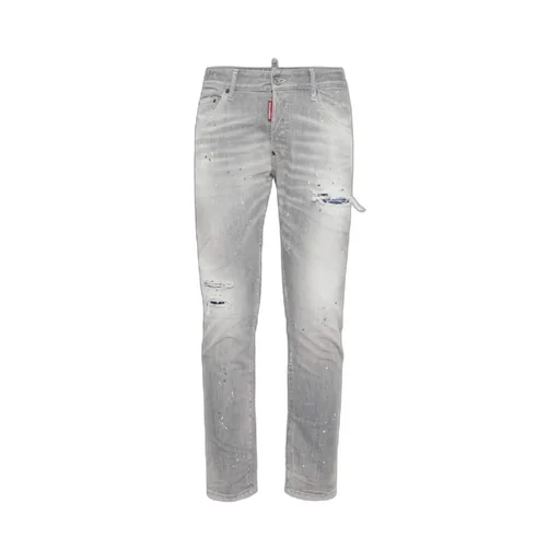 Distressed Straight-Leg Jeans