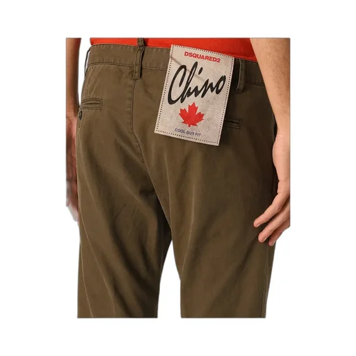 Logo Patch Straight Leg Chino Pants