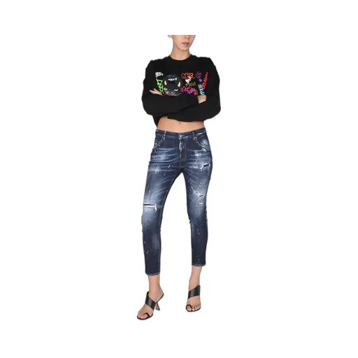 Graffiti-Print Crewneck Sweatshirt