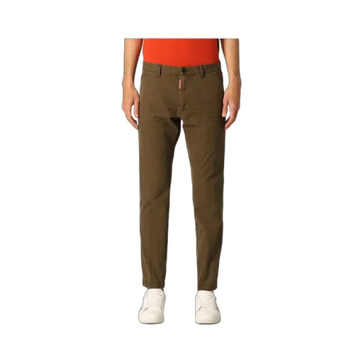 Logo Patch Straight Leg Chino Pants