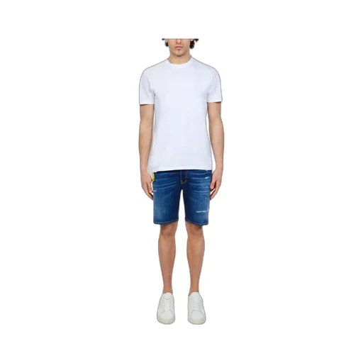 Smiley-Patch Denim Shorts