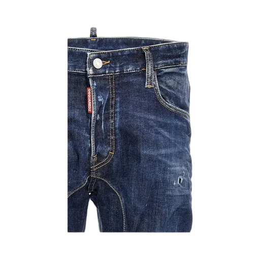 Straight-Leg Distressed Skinny Jeans
