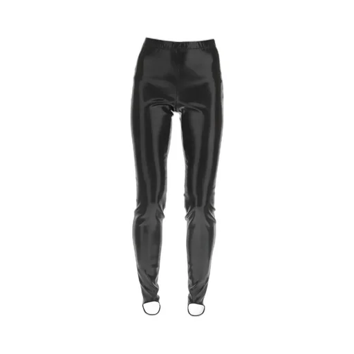 Faux-Leather Ankle Cuff Leggings
