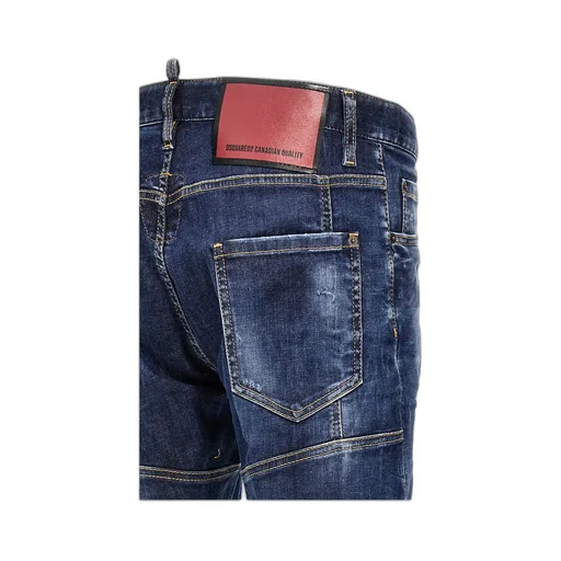 Straight-Leg Distressed Skinny Jeans