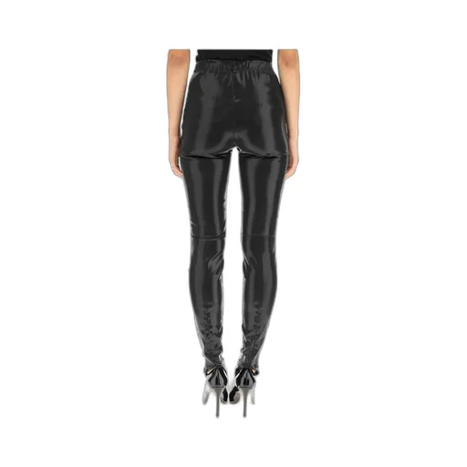Faux-Leather Ankle Cuff Leggings