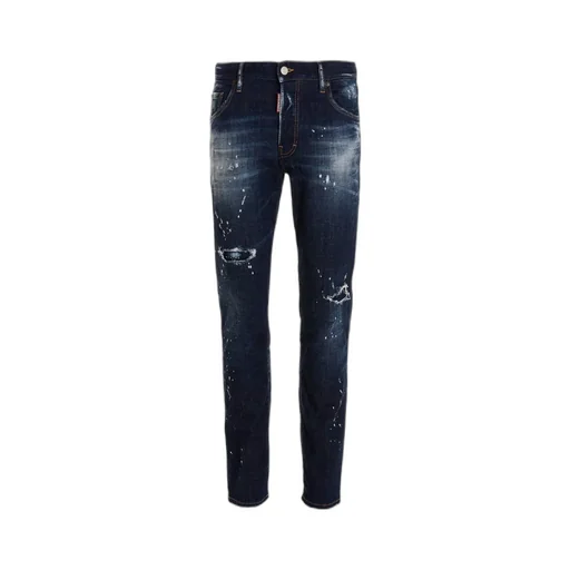 Paint Splatter Distressed Jeans