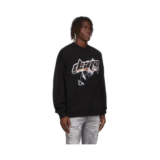 Logo-Print Cotton Jumper
