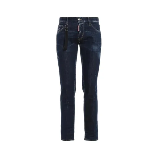 Faded Stretch Denim Five-Bag Jeans