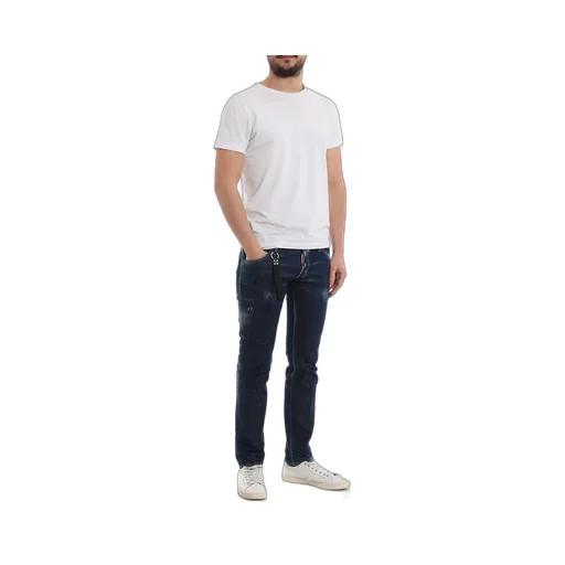 Faded Stretch Denim Five-Bag Jeans