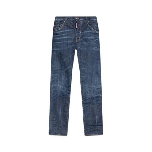 Low-Rise Distressed Jeans