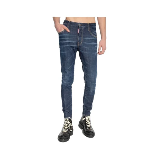 Low-Rise Distressed Jeans