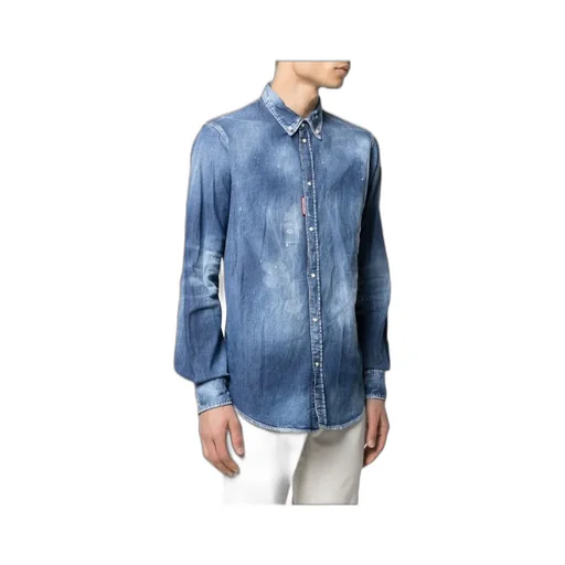 Distressed Effect Denim Shirt