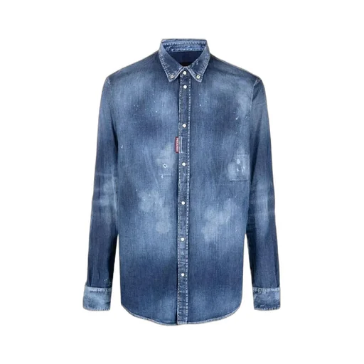 Distressed Effect Denim Shirt