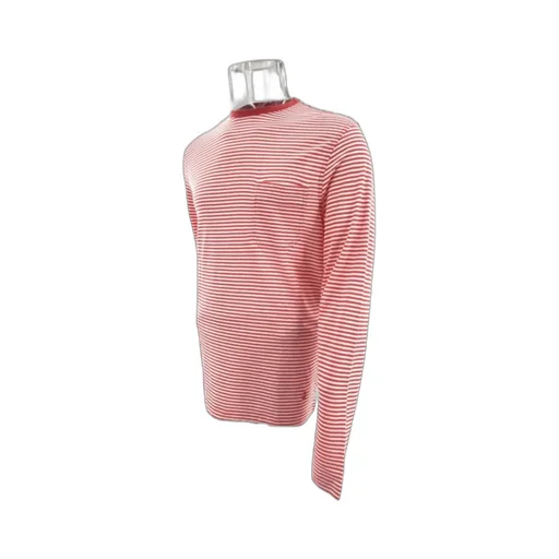 Round Collar Striped T-Shirt