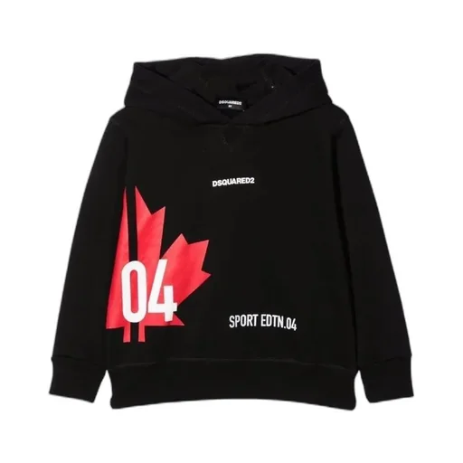 Long-Sleeved Logo Printed Hoodie
