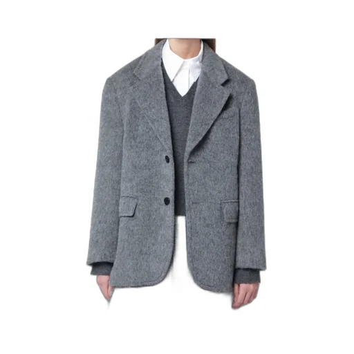 Textured Wool Blend Coat