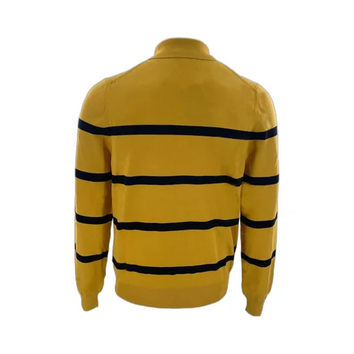 Striped Long-Sleeved Polo Shirt